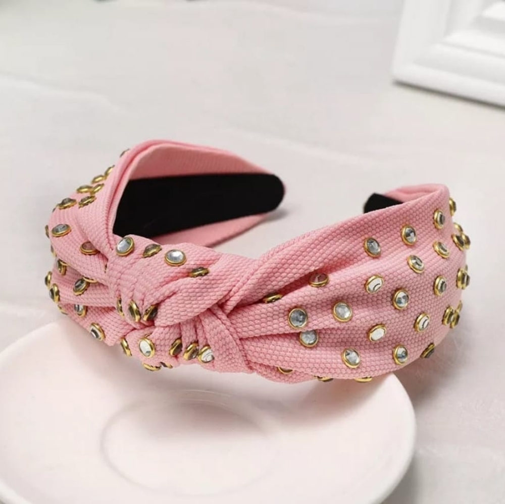 Vintage thick with Rhinestone knotted hairband hair accessories